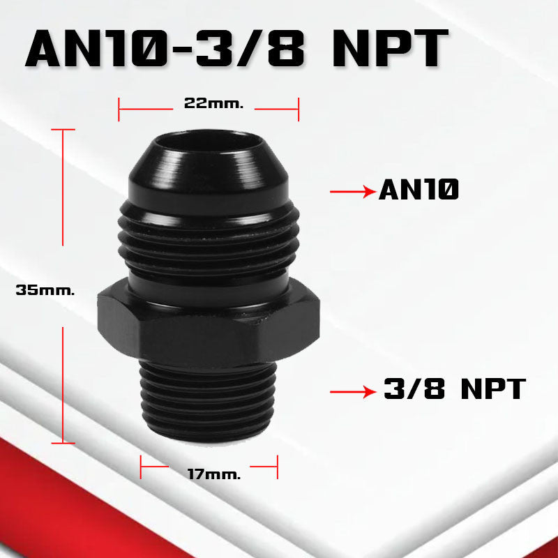 (B04)อะแดปเตอร์ข้อต่อเกลียวANออกเกลียวNPT An3-12 ออก 1/8npt 1/4Npt 3/8Npt 1/2Npt 3/4Npt ใช้กับระบบน้ำมัน