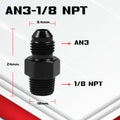 (B04)อะแดปเตอร์ข้อต่อเกลียวANออกเกลียวNPT An3-12 ออก 1/8npt 1/4Npt 3/8Npt 1/2Npt 3/4Npt ใช้กับระบบน้ำมัน