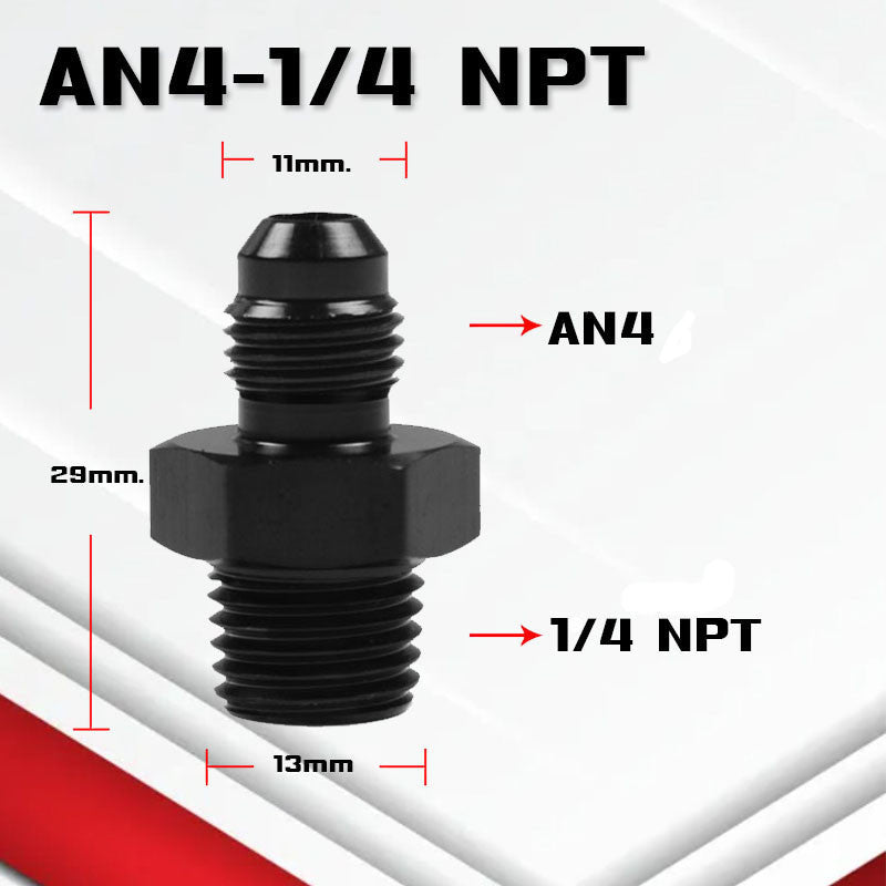 (B04)อะแดปเตอร์ข้อต่อเกลียวANออกเกลียวNPT An3-12 ออก 1/8npt 1/4Npt 3/8Npt 1/2Npt 3/4Npt ใช้กับระบบน้ำมัน