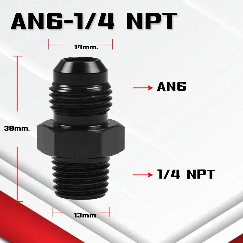 (B04)อะแดปเตอร์ข้อต่อเกลียวANออกเกลียวNPT An3-12 ออก 1/8npt 1/4Npt 3/8Npt 1/2Npt 3/4Npt ใช้กับระบบน้ำมัน