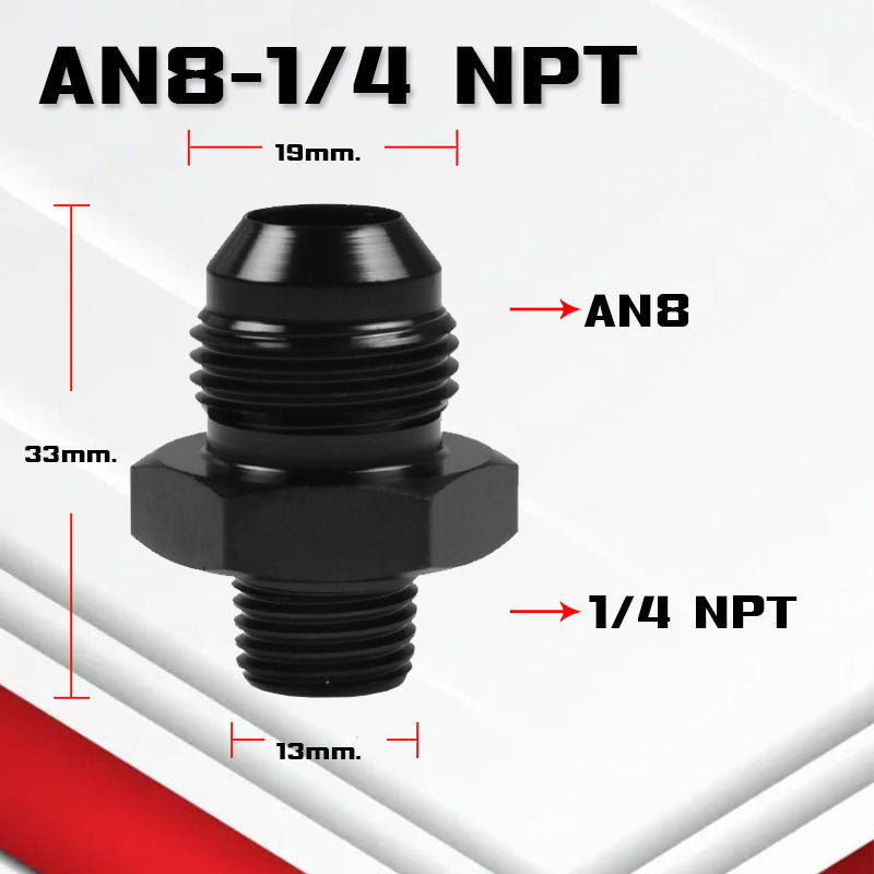 (B04)อะแดปเตอร์ข้อต่อเกลียวANออกเกลียวNPT An3-12 ออก 1/8npt 1/4Npt 3/8Npt 1/2Npt 3/4Npt ใช้กับระบบน้ำมัน