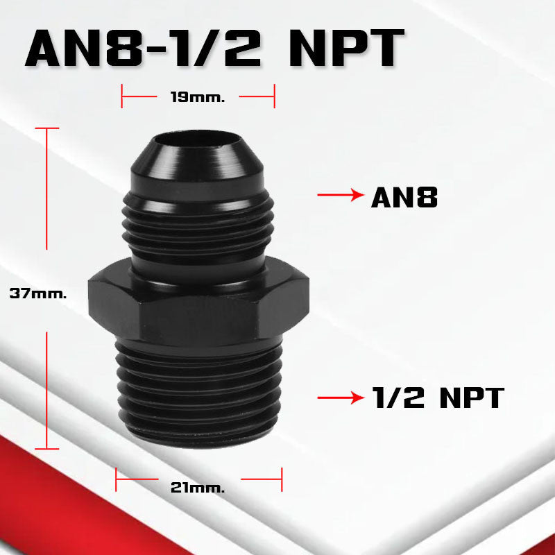 (B04)อะแดปเตอร์ข้อต่อเกลียวANออกเกลียวNPT An3-12 ออก 1/8npt 1/4Npt 3/8Npt 1/2Npt 3/4Npt ใช้กับระบบน้ำมัน