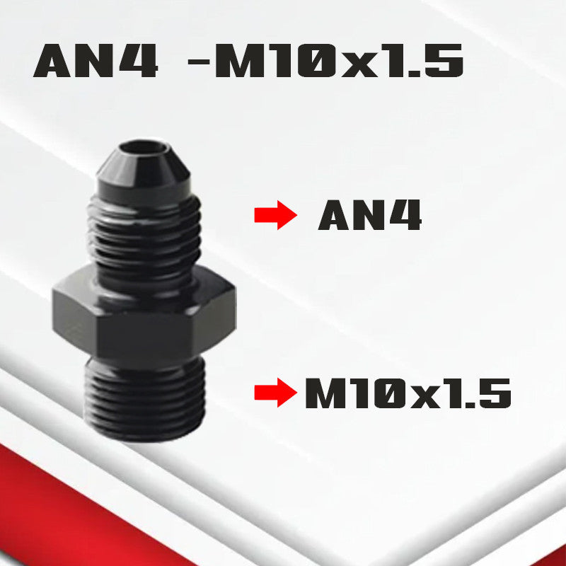 (B05)ข้อต่อแปลงเกลียวAN4 AN6 AN8 AN10 AN12 -M10-M22ข้อต่อระบบน้ำมัน–น้ำหล่อเย็น อลูมิเนียมอัลลอย(หัวแปลงAN→เกลียวMetric)