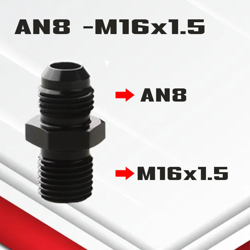 (B05)ข้อต่อแปลงเกลียวAN4 AN6 AN8 AN10 AN12 -M10-M22ข้อต่อระบบน้ำมัน–น้ำหล่อเย็น อลูมิเนียมอัลลอย(หัวแปลงAN→เกลียวMetric)