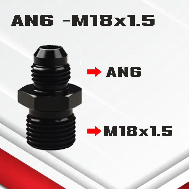 (B05)ข้อต่อแปลงเกลียวAN4 AN6 AN8 AN10 AN12 -M10-M22ข้อต่อระบบน้ำมัน–น้ำหล่อเย็น อลูมิเนียมอัลลอย(หัวแปลงAN→เกลียวMetric)