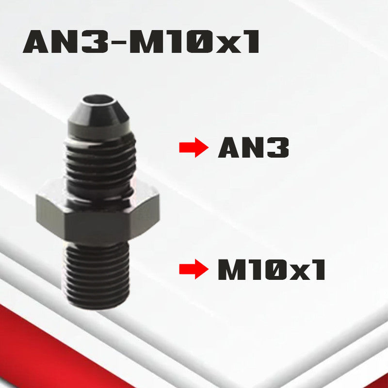 (B05)ข้อต่อแปลงเกลียวAN4 AN6 AN8 AN10 AN12 -M10-M22ข้อต่อระบบน้ำมัน–น้ำหล่อเย็น อลูมิเนียมอัลลอย(หัวแปลงAN→เกลียวMetric)