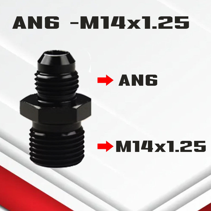 (B05)ข้อต่อแปลงเกลียวAN4 AN6 AN8 AN10 AN12 -M10-M22ข้อต่อระบบน้ำมัน–น้ำหล่อเย็น อลูมิเนียมอัลลอย(หัวแปลงAN→เกลียวMetric)