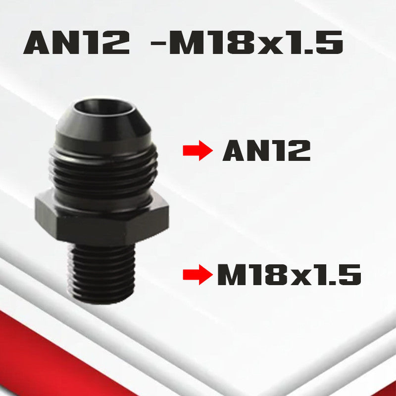 (B05)ข้อต่อแปลงเกลียวAN4 AN6 AN8 AN10 AN12 -M10-M22ข้อต่อระบบน้ำมัน–น้ำหล่อเย็น อลูมิเนียมอัลลอย(หัวแปลงAN→เกลียวMetric)