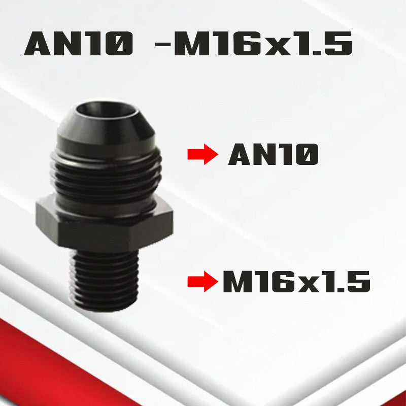 (B05)ข้อต่อแปลงเกลียวAN4 AN6 AN8 AN10 AN12 -M10-M22ข้อต่อระบบน้ำมัน–น้ำหล่อเย็น อลูมิเนียมอัลลอย(หัวแปลงAN→เกลียวMetric)