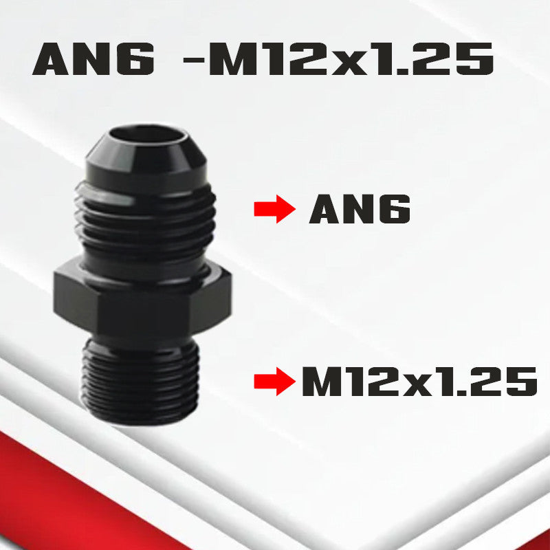 (B05)ข้อต่อแปลงเกลียวAN4 AN6 AN8 AN10 AN12 -M10-M22ข้อต่อระบบน้ำมัน–น้ำหล่อเย็น อลูมิเนียมอัลลอย(หัวแปลงAN→เกลียวMetric)