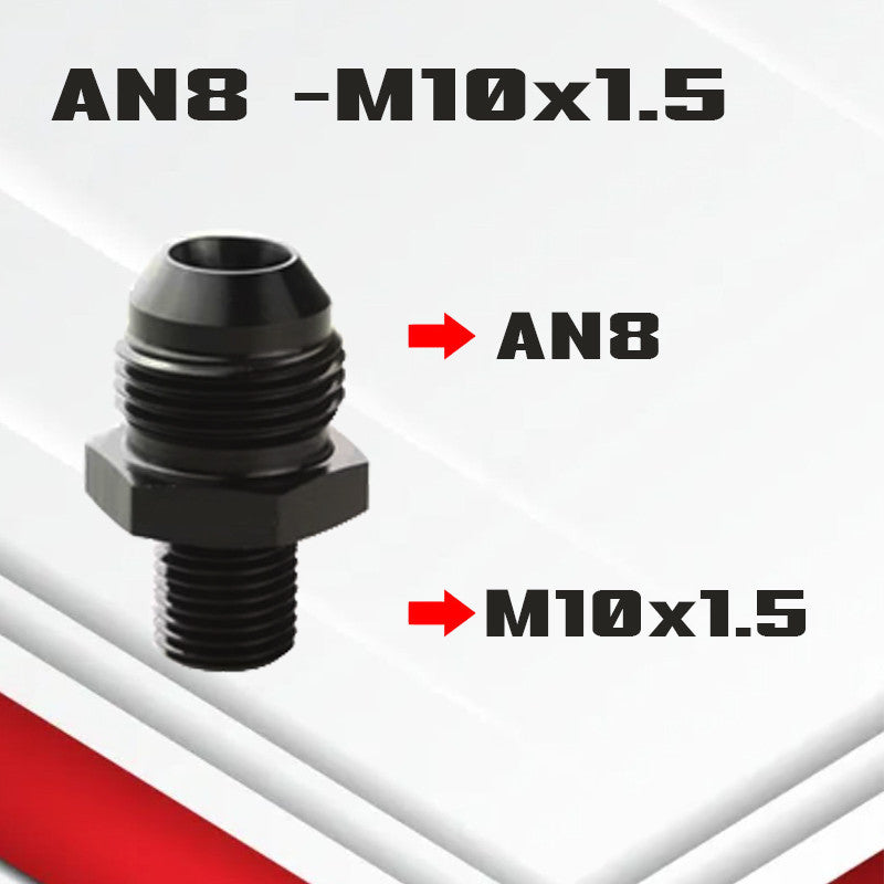 (B05)ข้อต่อแปลงเกลียวAN4 AN6 AN8 AN10 AN12 -M10-M22ข้อต่อระบบน้ำมัน–น้ำหล่อเย็น อลูมิเนียมอัลลอย(หัวแปลงAN→เกลียวMetric)