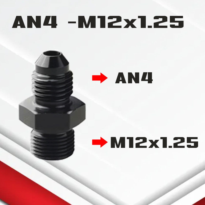 (B05)ข้อต่อแปลงเกลียวAN4 AN6 AN8 AN10 AN12 -M10-M22ข้อต่อระบบน้ำมัน–น้ำหล่อเย็น อลูมิเนียมอัลลอย(หัวแปลงAN→เกลียวMetric)