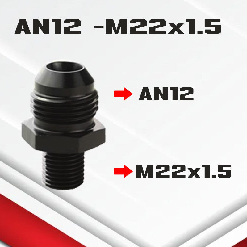 (B05)ข้อต่อแปลงเกลียวAN4 AN6 AN8 AN10 AN12 -M10-M22ข้อต่อระบบน้ำมัน–น้ำหล่อเย็น อลูมิเนียมอัลลอย(หัวแปลงAN→เกลียวMetric)