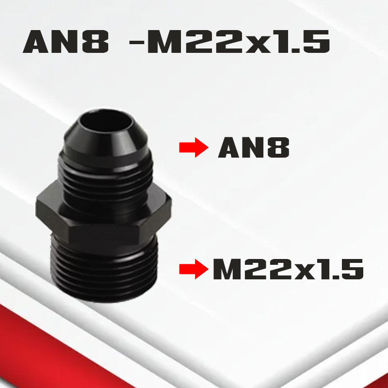 (B05)ข้อต่อแปลงเกลียวAN4 AN6 AN8 AN10 AN12 -M10-M22ข้อต่อระบบน้ำมัน–น้ำหล่อเย็น อลูมิเนียมอัลลอย(หัวแปลงAN→เกลียวMetric)