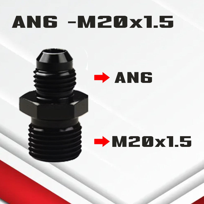 (B05)ข้อต่อแปลงเกลียวAN4 AN6 AN8 AN10 AN12 -M10-M22ข้อต่อระบบน้ำมัน–น้ำหล่อเย็น อลูมิเนียมอัลลอย(หัวแปลงAN→เกลียวMetric)