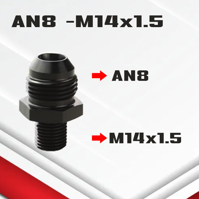 (B05)ข้อต่อแปลงเกลียวAN4 AN6 AN8 AN10 AN12 -M10-M22ข้อต่อระบบน้ำมัน–น้ำหล่อเย็น อลูมิเนียมอัลลอย(หัวแปลงAN→เกลียวMetric)