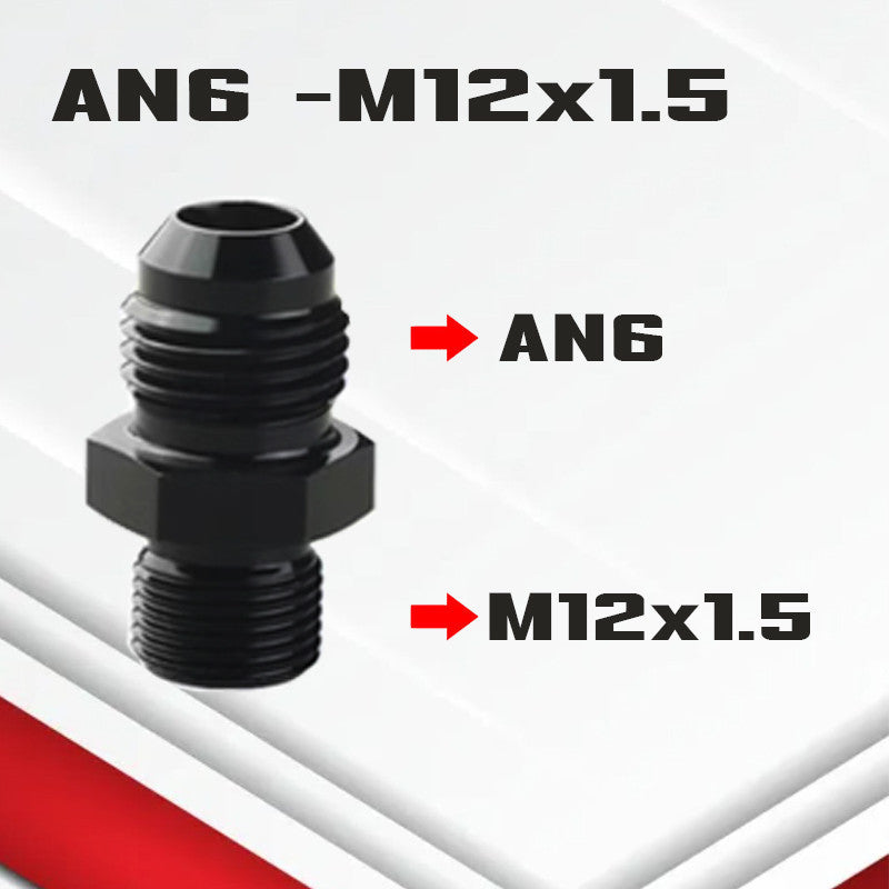 (B05)ข้อต่อแปลงเกลียวAN4 AN6 AN8 AN10 AN12 -M10-M22ข้อต่อระบบน้ำมัน–น้ำหล่อเย็น อลูมิเนียมอัลลอย(หัวแปลงAN→เกลียวMetric)