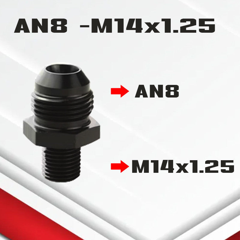 (B05)ข้อต่อแปลงเกลียวAN4 AN6 AN8 AN10 AN12 -M10-M22ข้อต่อระบบน้ำมัน–น้ำหล่อเย็น อลูมิเนียมอัลลอย(หัวแปลงAN→เกลียวMetric)