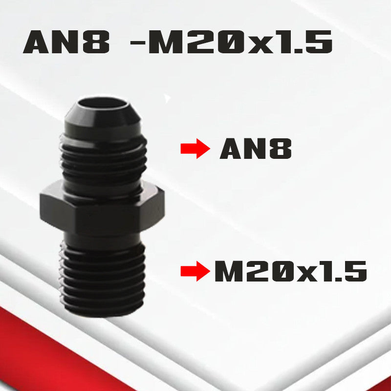 (B05)ข้อต่อแปลงเกลียวAN4 AN6 AN8 AN10 AN12 -M10-M22ข้อต่อระบบน้ำมัน–น้ำหล่อเย็น อลูมิเนียมอัลลอย(หัวแปลงAN→เกลียวMetric)