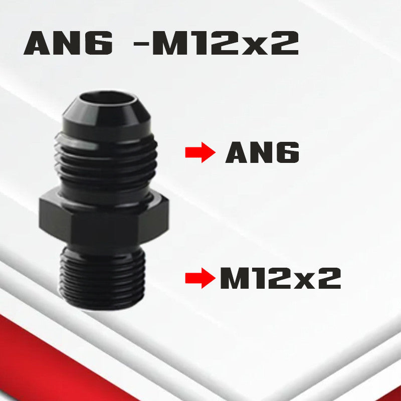 (B05)ข้อต่อแปลงเกลียวAN4 AN6 AN8 AN10 AN12 -M10-M22ข้อต่อระบบน้ำมัน–น้ำหล่อเย็น อลูมิเนียมอัลลอย(หัวแปลงAN→เกลียวMetric)