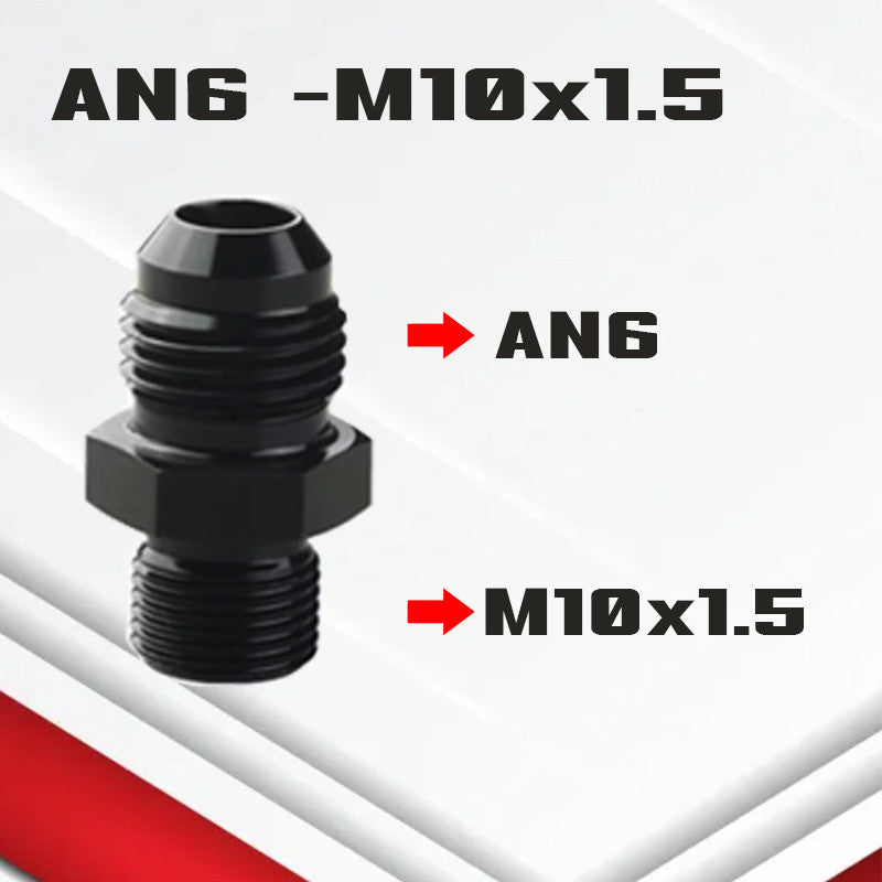 (B05)ข้อต่อแปลงเกลียวAN4 AN6 AN8 AN10 AN12 -M10-M22ข้อต่อระบบน้ำมัน–น้ำหล่อเย็น อลูมิเนียมอัลลอย(หัวแปลงAN→เกลียวMetric)