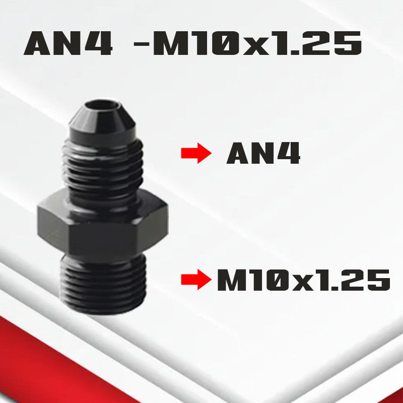 (B05)ข้อต่อแปลงเกลียวAN4 AN6 AN8 AN10 AN12 -M10-M22ข้อต่อระบบน้ำมัน–น้ำหล่อเย็น อลูมิเนียมอัลลอย(หัวแปลงAN→เกลียวMetric)