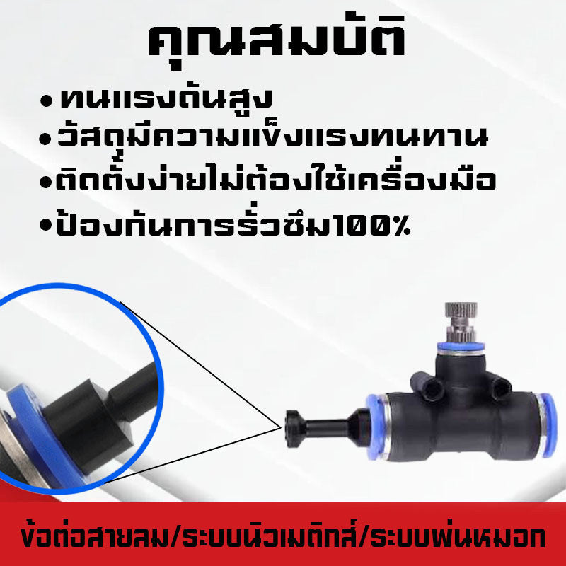 ปลั๊กอุดสายลมPP/PPF ปลั๊กอุดข้อต่อลม อุดลมท่อ ปิดปลายท่อ  มีขนาด 4-16mm. ระบบนิวเมติกส์ ระบบพ่นหมอก